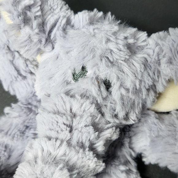 2019 Demdaco Gray Elephant Lovey Security Blanket Plush Stuffie with Rattle - Picture 3 of 8